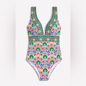 NWT Boden Porto V-neck Swimsuit